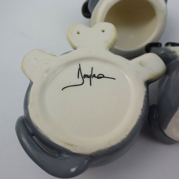 3 Russ Berrie Douglass Ceramic Dog Figurines, Large One is Trinket Box - Picture 13 of 13